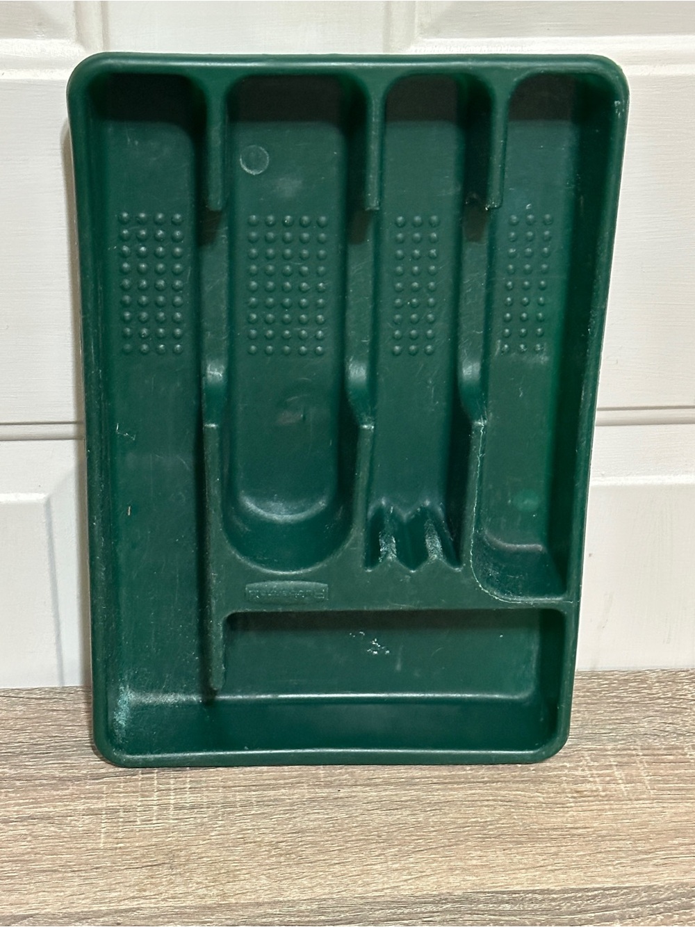 Vintage Rubbermaid 2919 Dark Green Cutlery Organizer Tray Made in USA 5 Slot